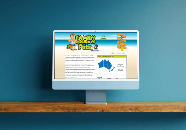 Family Holidays with Pets Directory Website Design