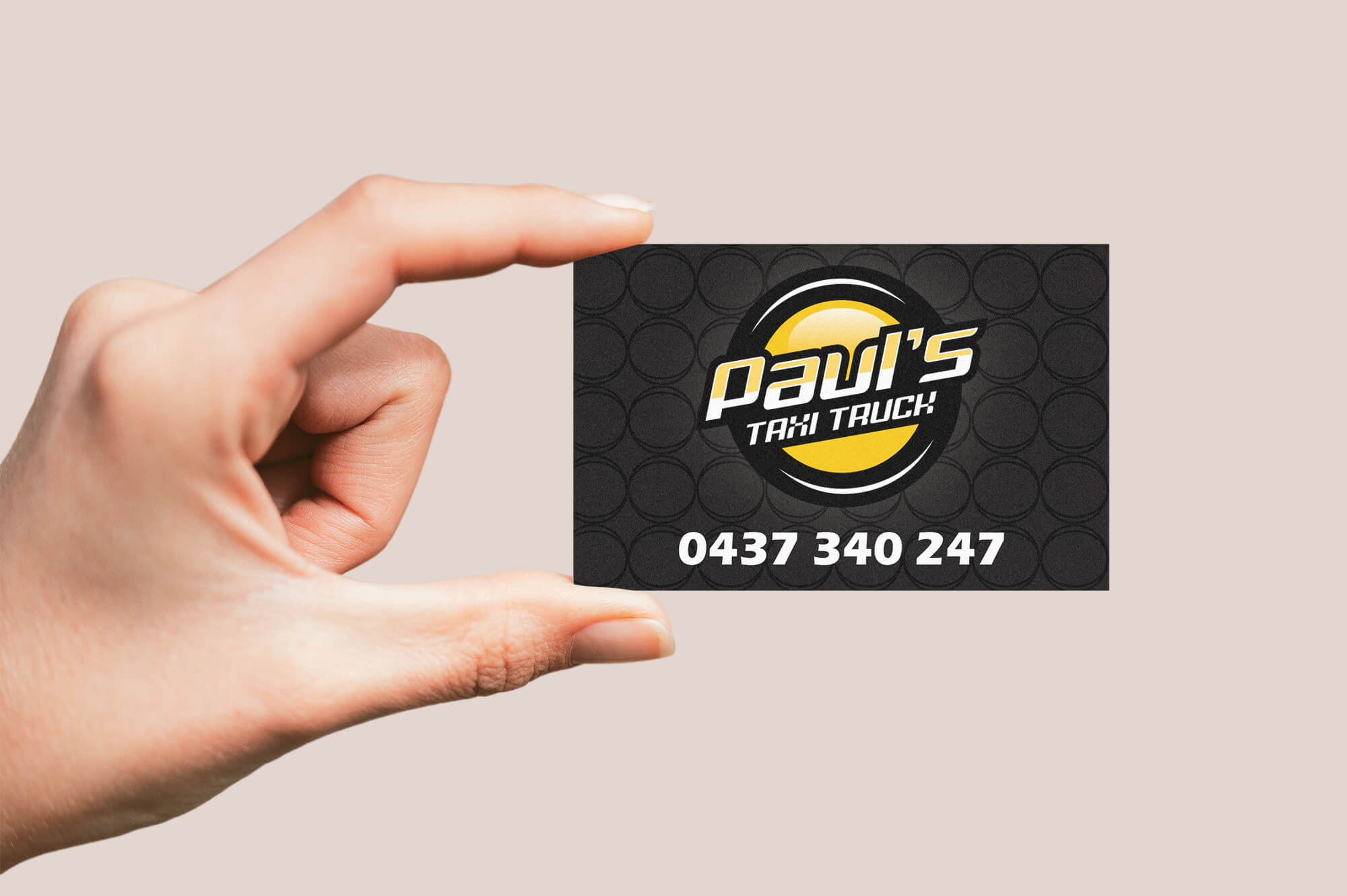 Paul's Taxi Truck Business Card Design
