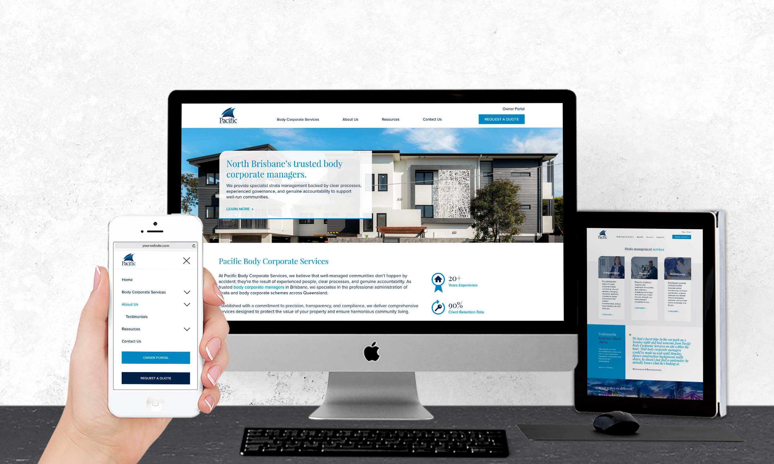 Body Corporate Management Website Design Brisbane